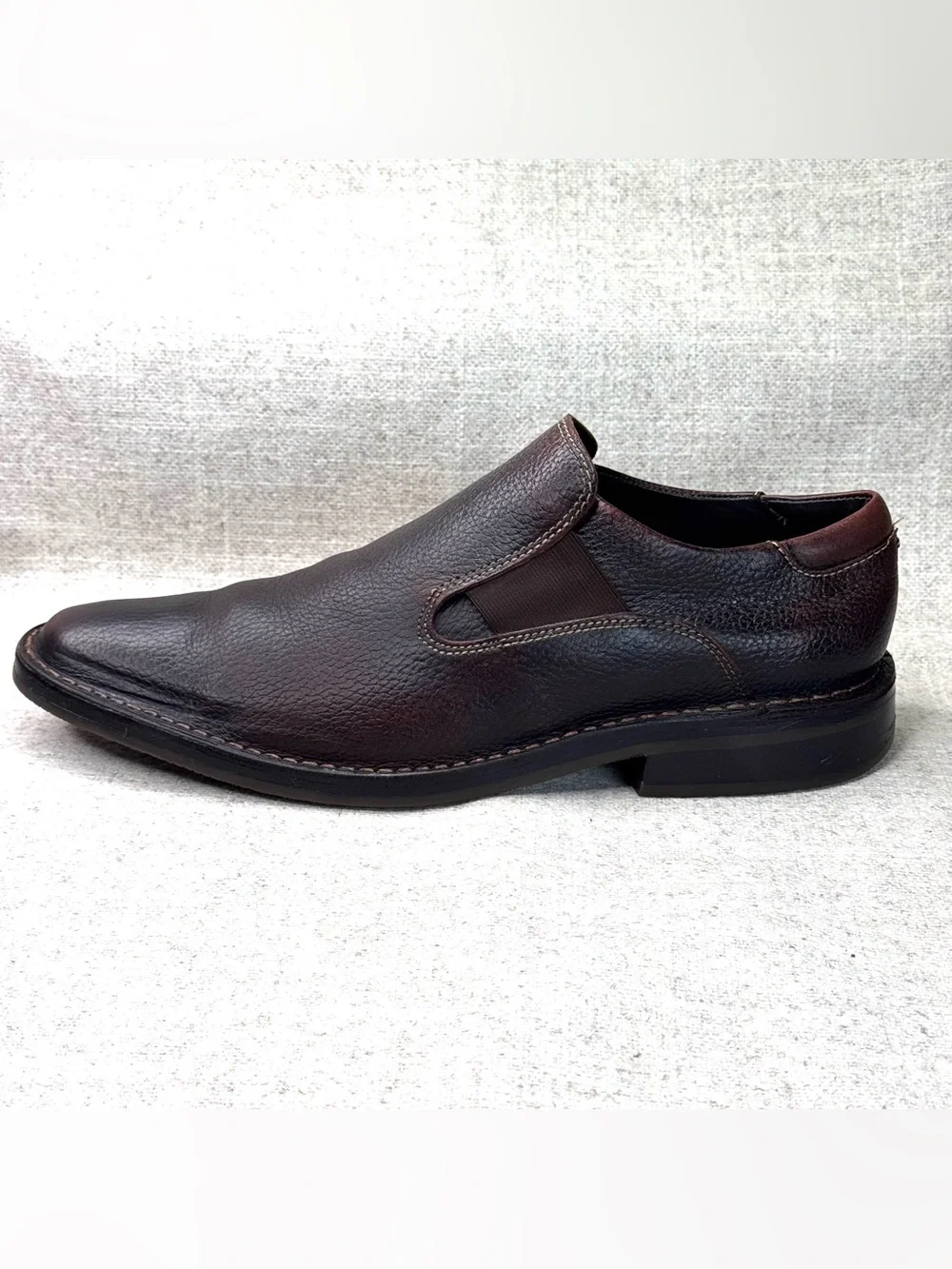 Cole Haan Men's Size 9 Brown Pebbled Leather‎ Slip On Dress Loafers shoes Office